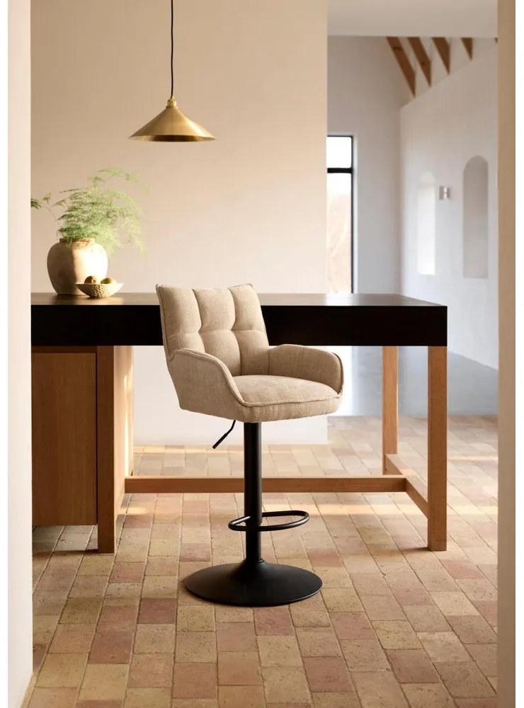 Krémové barové stoličky s nastaviteľnou výškou v súprave 2 ks Marilla – Unique Furniture