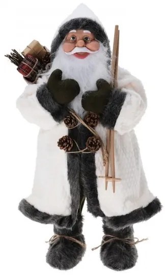 Santa Claus v bielom kožuchu 80 cm
