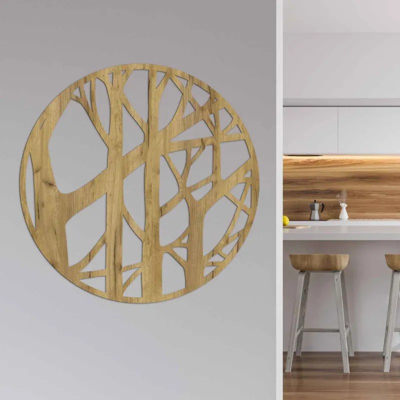 Dizajnová drevená dekorácia kvetinový ornament | SENTOP HDF0376