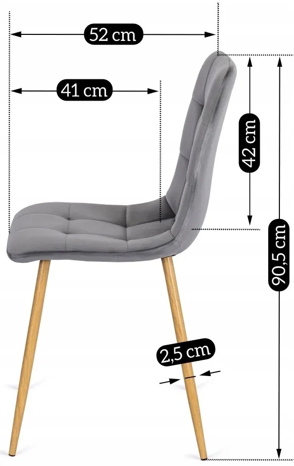 PROXIMA.store - Čalúnená jedálenská stolička FREDY FARBA: sivá, FARBA NÔH: buk