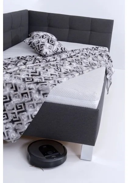 Čalúnená posteľ s úložným priestorom bez matraca MARIA PETITE 120x200 cm sivá