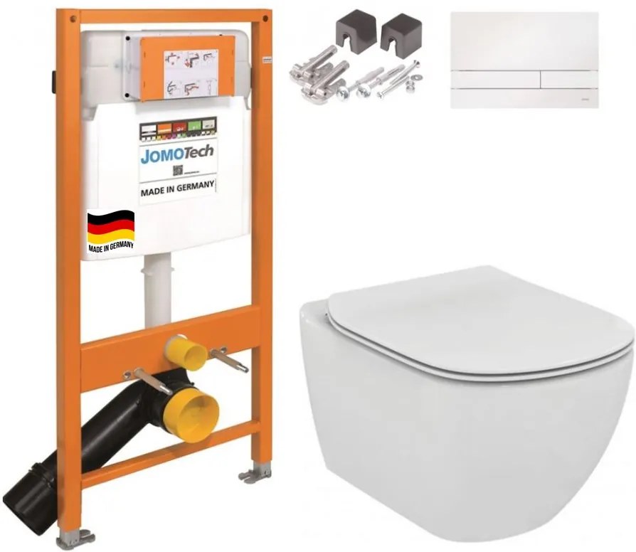 JOMO DUO modul pre závesné WC s bielou doskou + WC Ideal Standard Tesi se sedadlem (174-91100900-00 TE3)