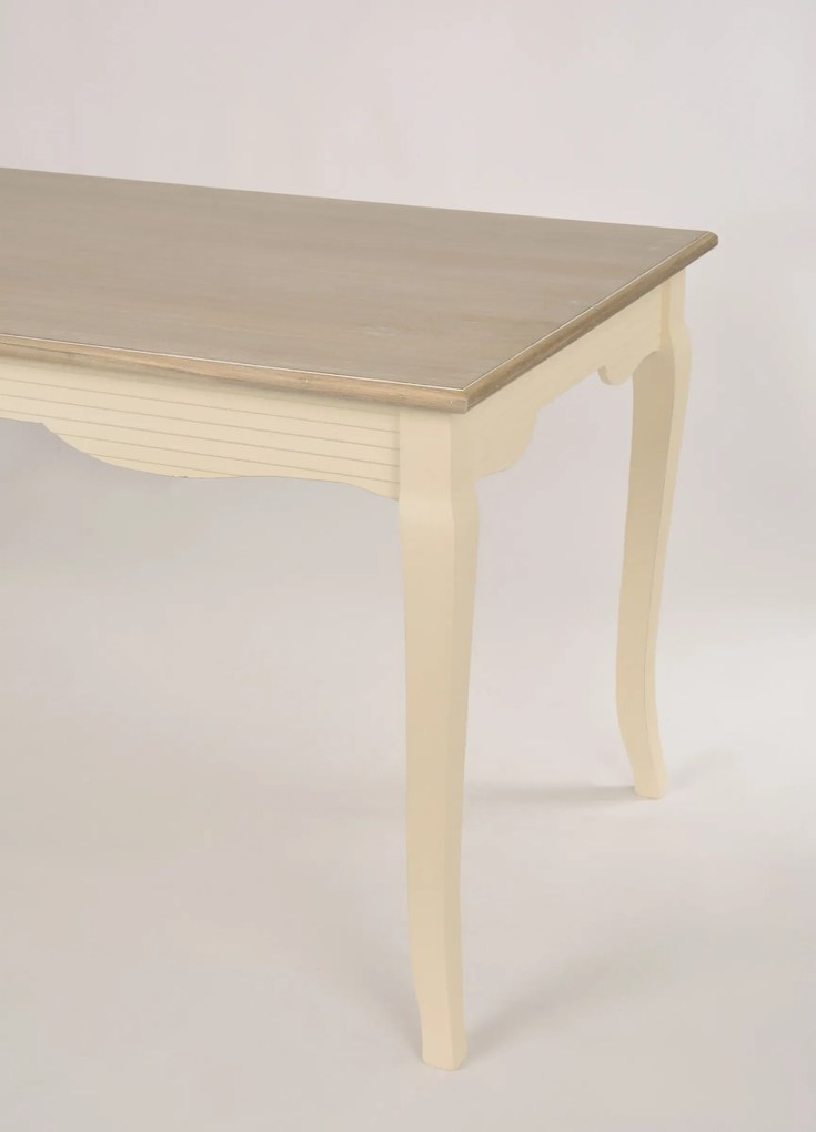 Jedálenský stôl Pesaro 160 cm z masívu krémový