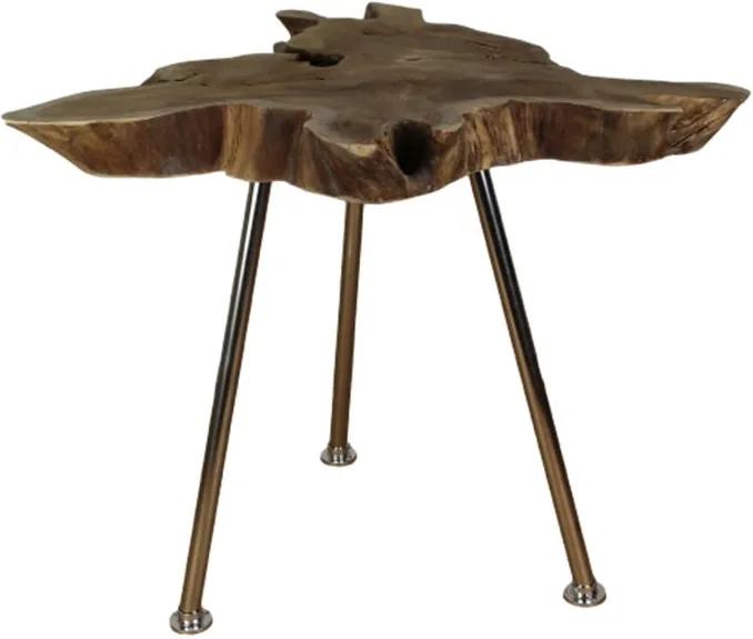 Odkladací stolík z teakového dreva HSM Collection Stain, 45 x 80 cm