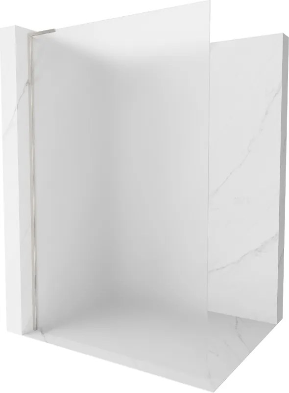 Mexen Kioto L, sprchová zástena Walk-In 110 x 200 cm, 8mm sklo námraza, brúsená oceľ profil, 800-110-103-97-30