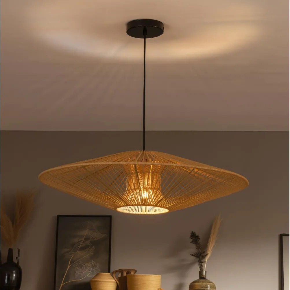 Brilagi - LED luster na lanku CERIA BOHO 1xE27/40W/230V pr. 70 cm čierna/hnedá