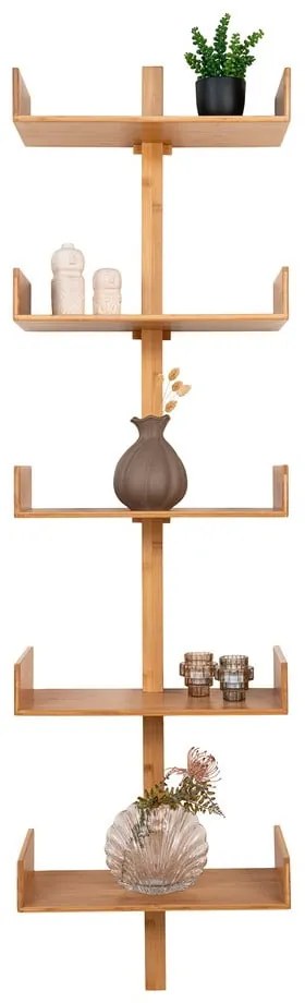Poschodová bambusová polica v prírodnej farbe 50 cm Villa – House Nordic