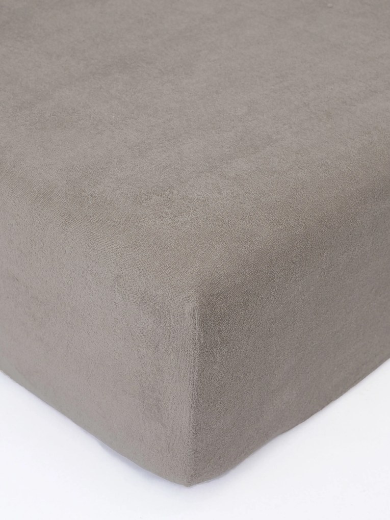 Froté plachta 90 × 200 cm - sivohnedá