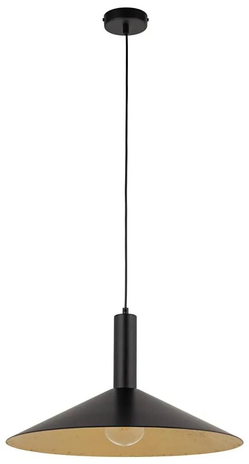 Luster na lanku CAPRI 1xE27/15W/230V pr. 50 cm čierna/zlatá