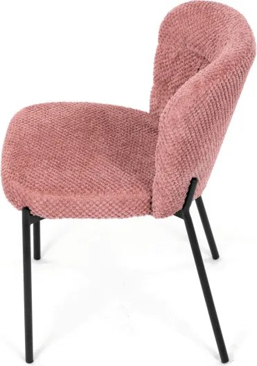 Jedálenská stolička bouclé, ružová CT-W1077 PINK2