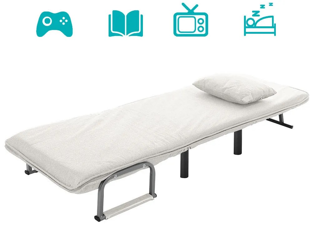 Kreslo a posteľ v jednom, rôzne farby- béžová