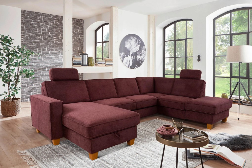 XXXLutz SEDACIA SÚPRAVA, textil, tmavočervená Sit & More - Sedačky - 000144005837