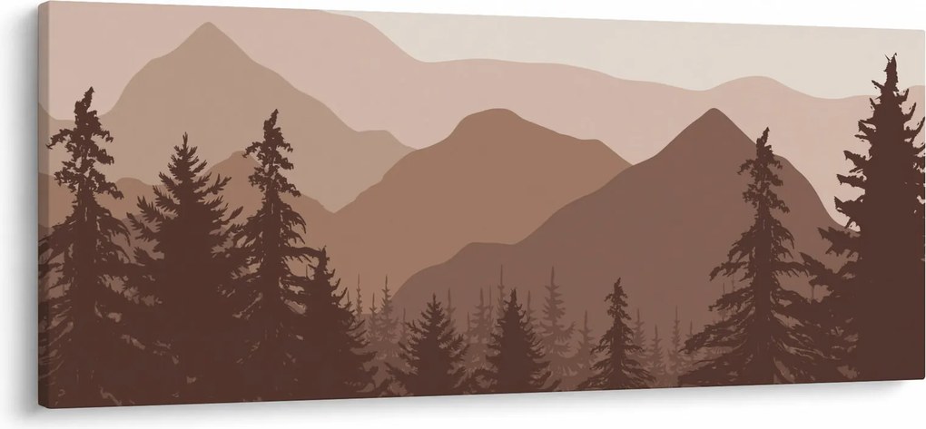 Obraz - Hnedé pohorie N⁰2 (120x50 cm)