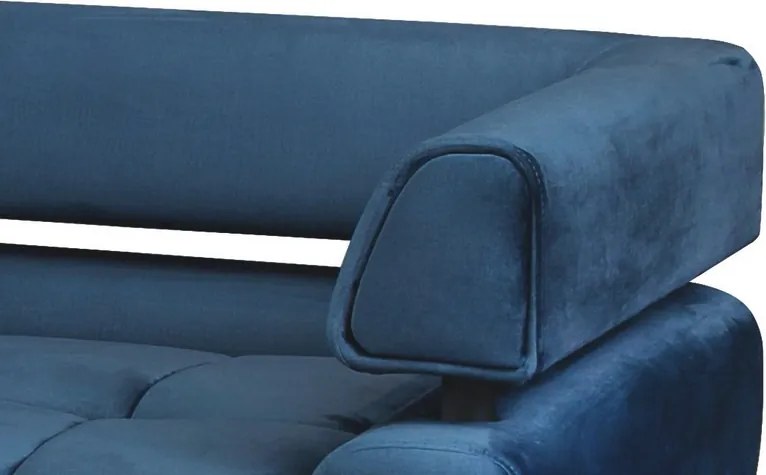 Rohová sedacia súprava Paris, modrá látka, ľavý roh