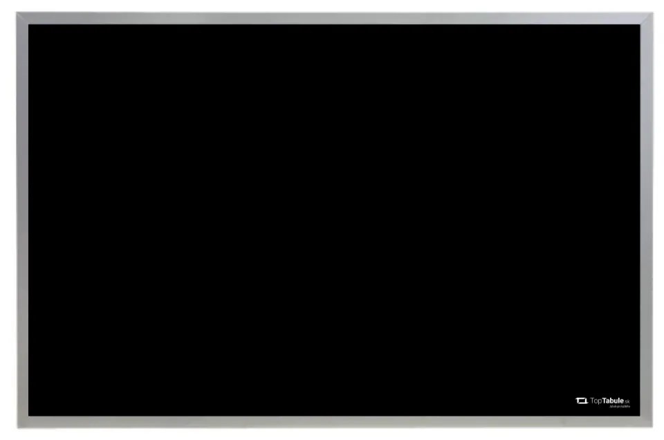 Toptabule.sk Magnetická čierna tabuľa v hliníkovom ráme 150x100 cm