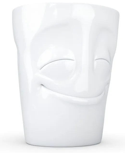 Biely spokojný porcelánový hrnček s uškom 58products, objem 350 ml