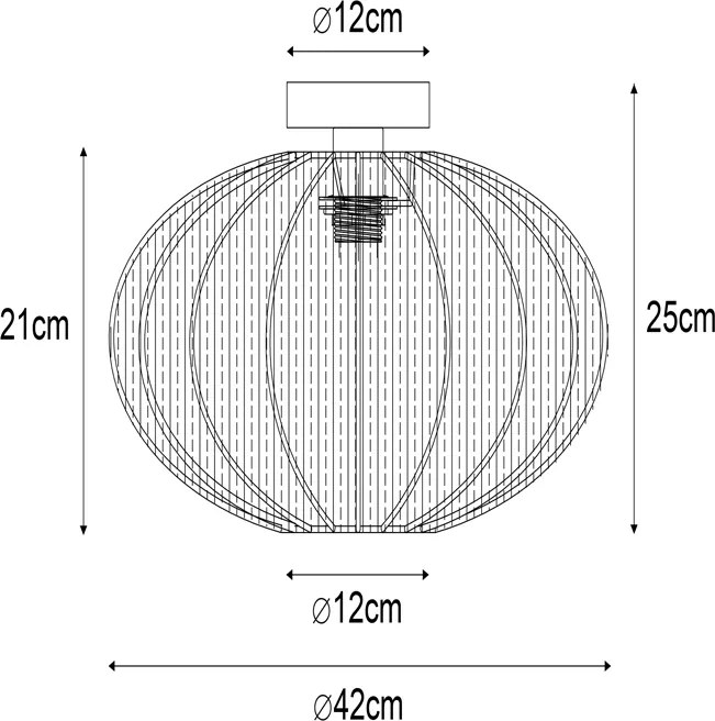 JAPANDI stropné svietidlo zelené s látkovým tienidlom - Bida