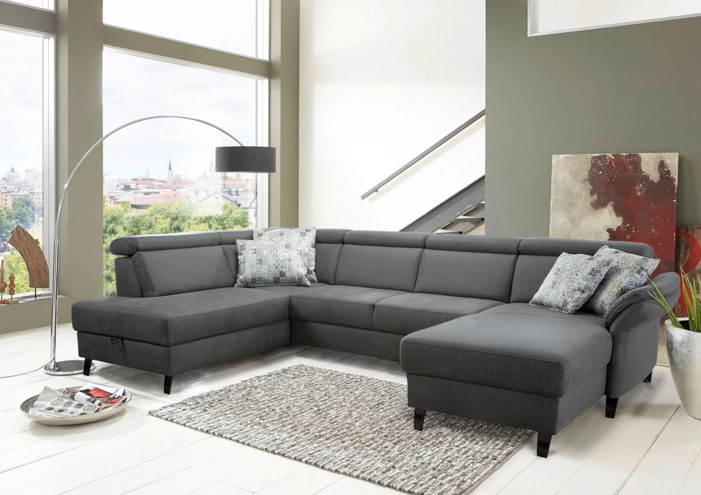 XXXLutz SEDACIA SÚPRAVA, textil, antracitová Sit & More - Sedačky - 000144005226