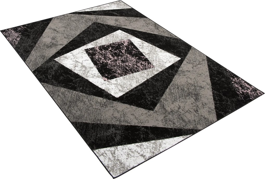 TA Koberec K855F BLACK CHEAP PP EWL Sivý Obdĺžnikový Rozmer: 120x170 cm