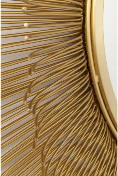 KARE DESIGN Zrkadlo Sunburst Tre zlatá Ø87 cm 87 × 87 × 11,5 cm