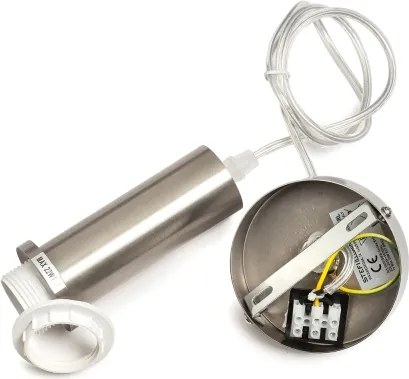 ONLI - Závesné svietidlo na lanku DOROTY 1xE27/15W/230V biela/lesklý chróm