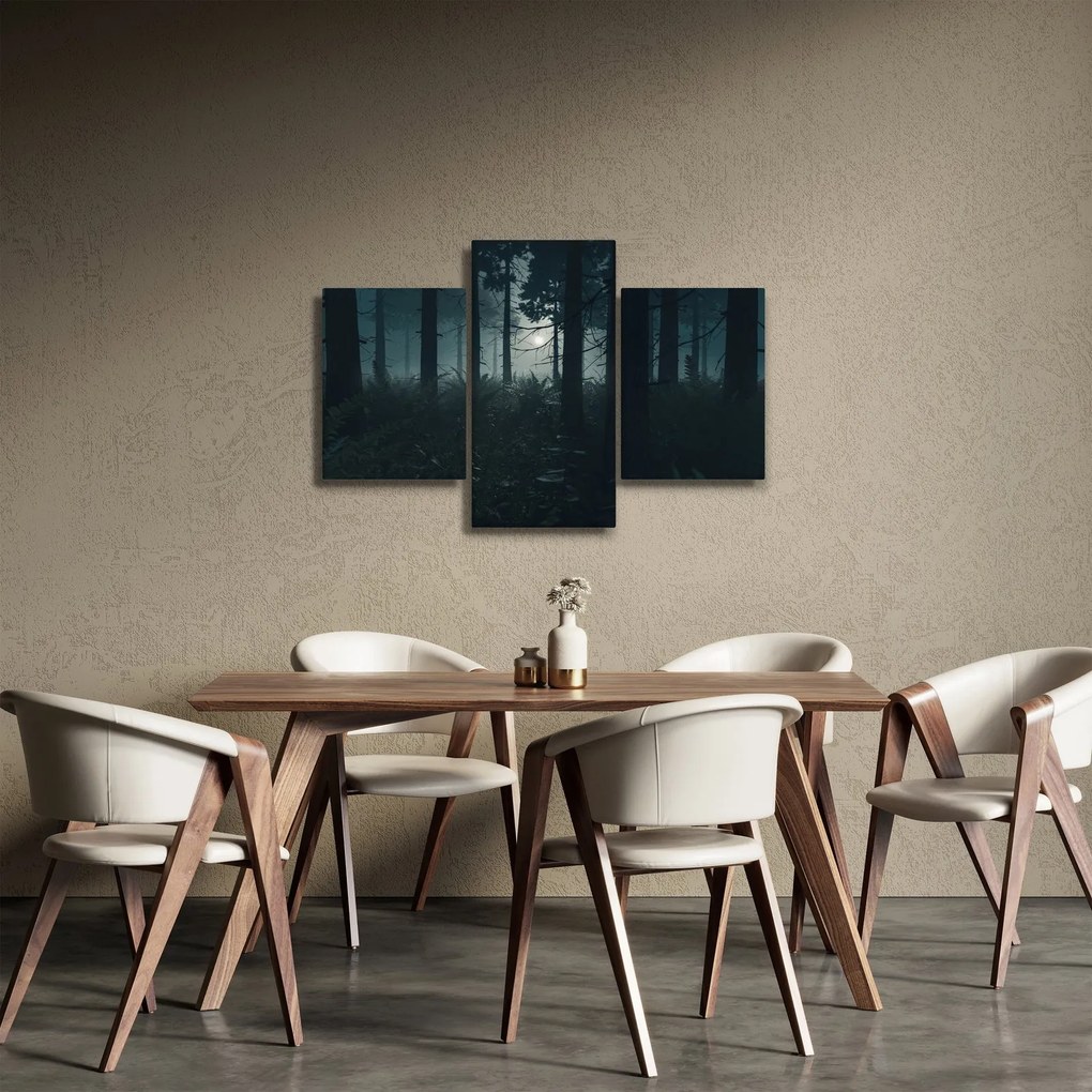 Obraz - Paprade v mesačnom svite (90x60 cm)