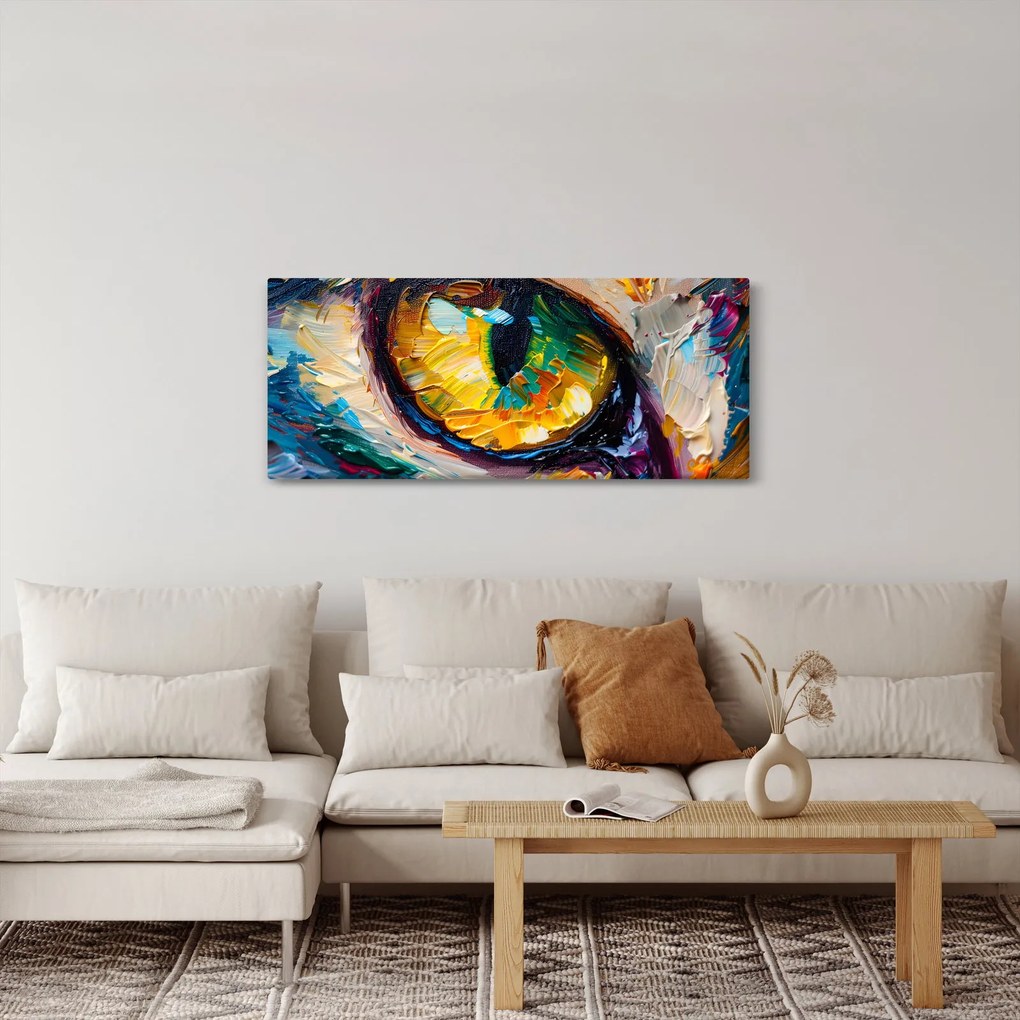 Obraz - Maľba mačacieho oka (120x50 cm)