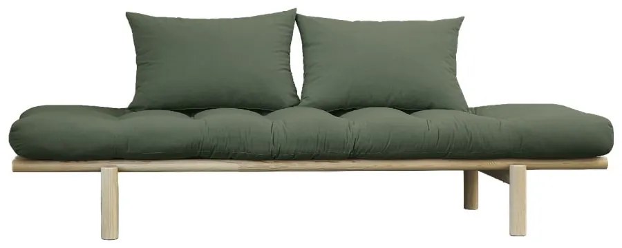 Pohovka so zeleným poťahom Karup Design Pace Natural/Olive Green