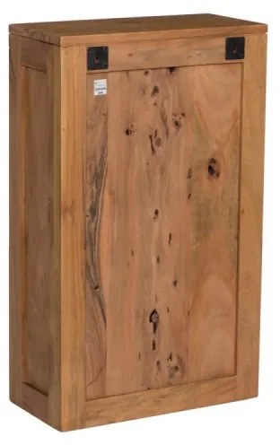 furniture-nabytek.cz - Masívna kúpeľňová nástenná skrinka Auckland z akácie, lakovaná, hnedá – 45×25×70 cm