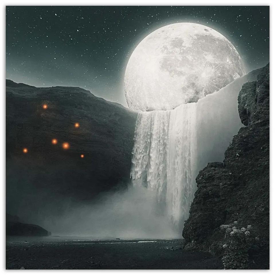 Gario Obraz na plátne Mesačný vodopád - Zehem Chong Rozmery: 30 x 30 cm