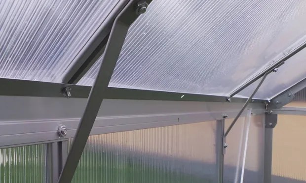 Jurhan Záhradný skleník z polykarbonátu Aluminium M3 - 250 x 190 x 190 cm bez zakladne