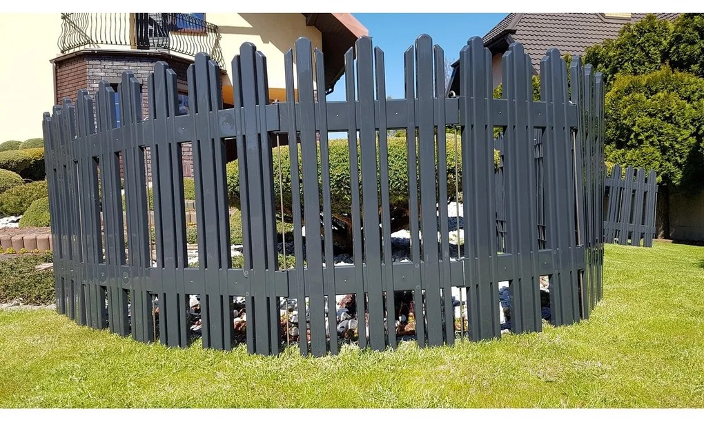 Záhradný plôtik Mega antracit, 4,7 m