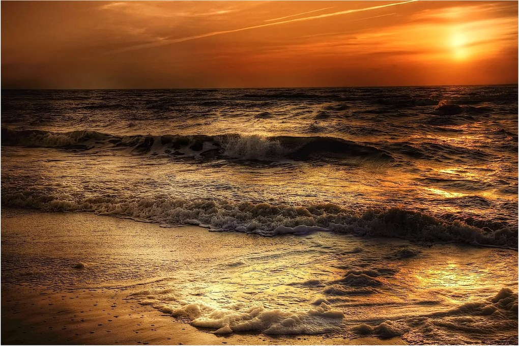 Obraz - Vlny pri pobreží (90x60 cm)