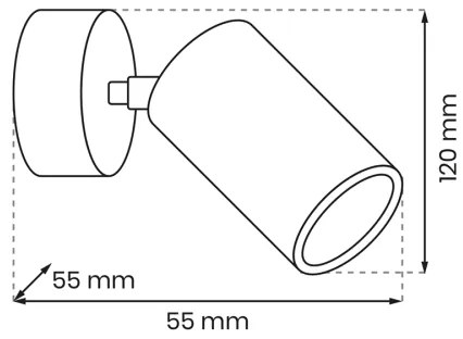 Nástenné bodové svietidlo HUDSON 1xGU10/8W/230V čierna