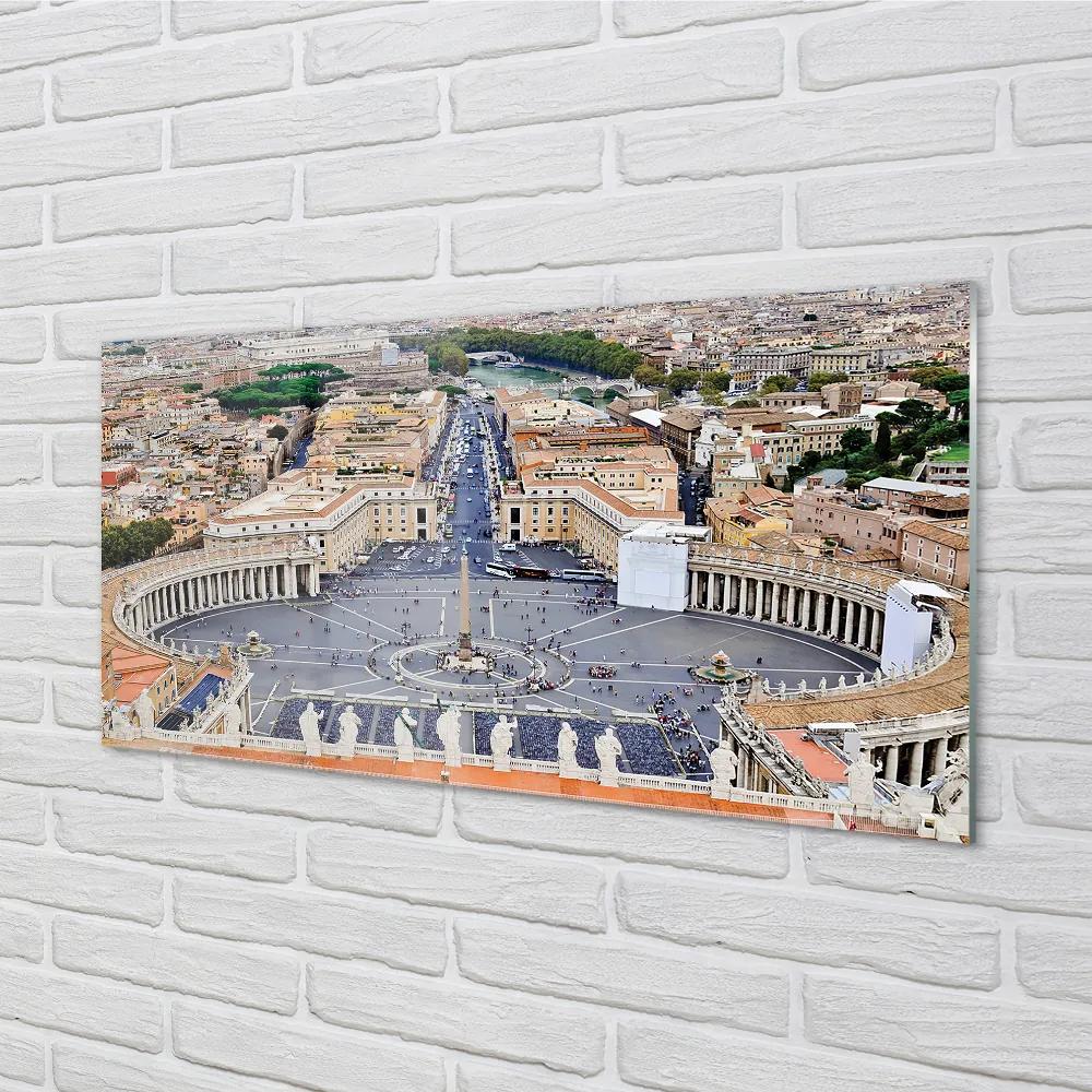 Nástenný panel  Rome Vatican square panorama 140x70 cm