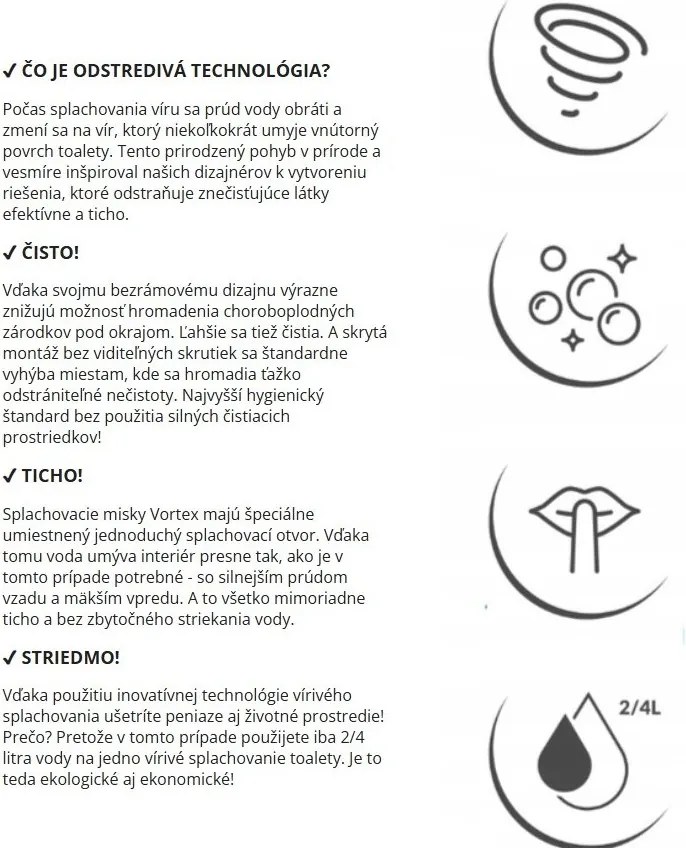 Laveo Nida Cycleon 2.0, závesná WC misa s toaletným sedadlom z duroplastu, Vortex splachovanie, biela lesklá, LAV-VMN_609S