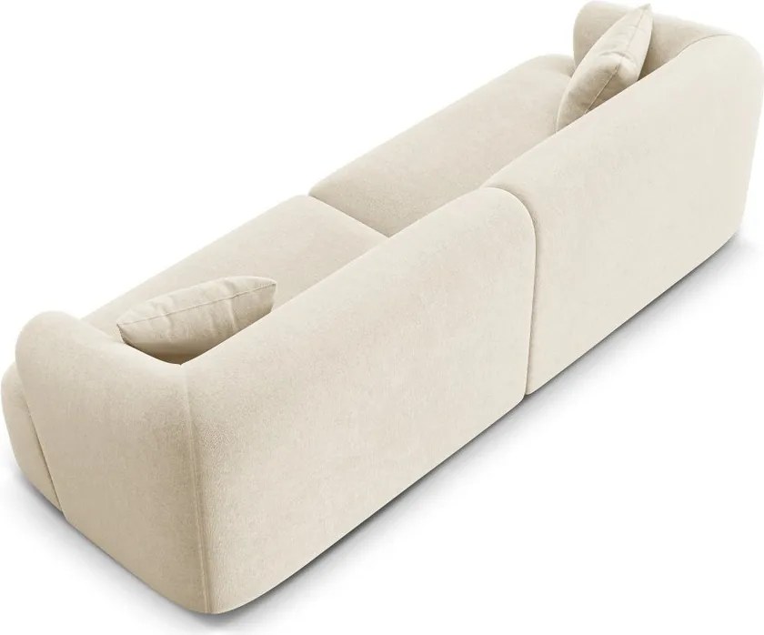 Béžová zamatová pohovka 255 cm Campi – Cosmopolitan Design