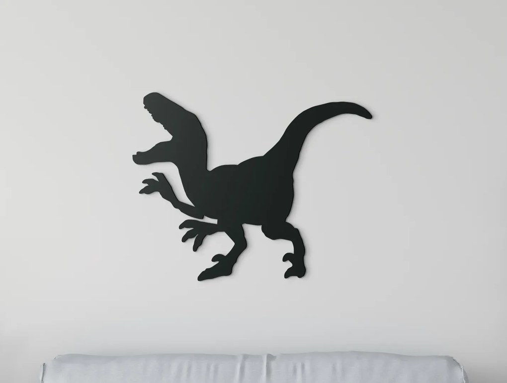 drevko Detská nálepka Zúrivý dinosaurus Rozmer obrazu: 25,5 x 32,5 cm, Farba dekorácie: Čierna