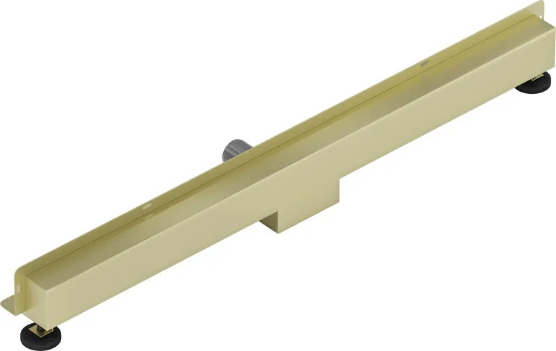 Mexen Flat Wall, sprchový žľab na stenu 2v1, 90 cm, zlatá matná, 1A30090
