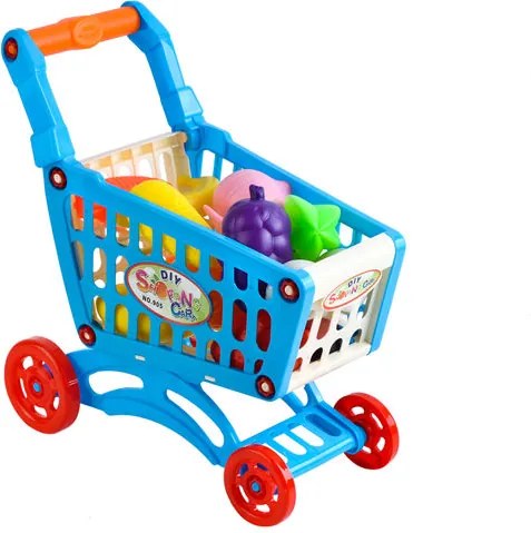 ISO Detský nákupný vozík s príslušenstvom, 16 dielov, 6107