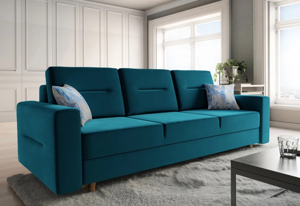 Rozkladacia čalúnená pohovka BERGEN, 230x87x87, itaka 15