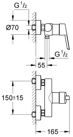 GROHE 32270000 - Sprchová batéria FEEL DN 15, lesklý chróm