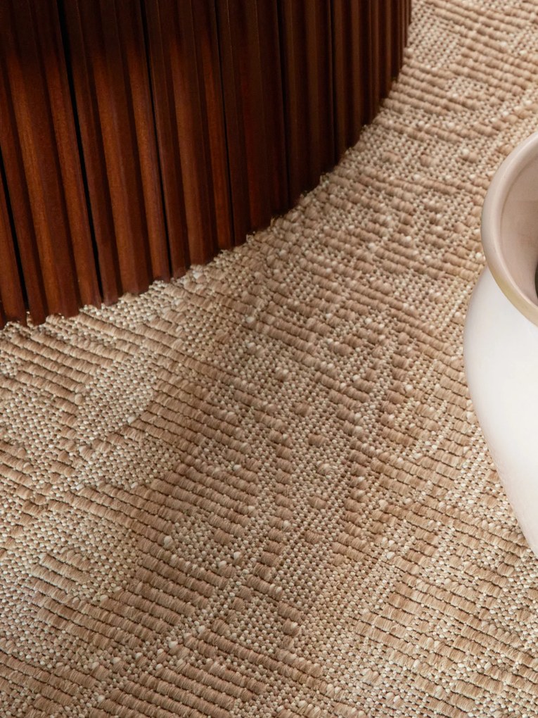 NORTHRUGS, Koberec behúň Duet Rosel 106252 Beige/White - na von aj na doma, 80x250, béžová, chodba / predsieň