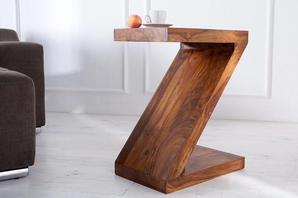 Drevený stolík Sheesham - 45 cm