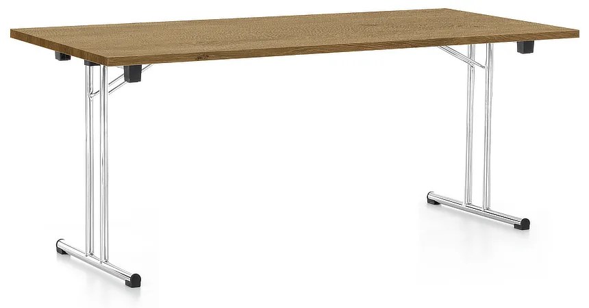 Skladací stôl 180 x 80 cm, dub kamenný