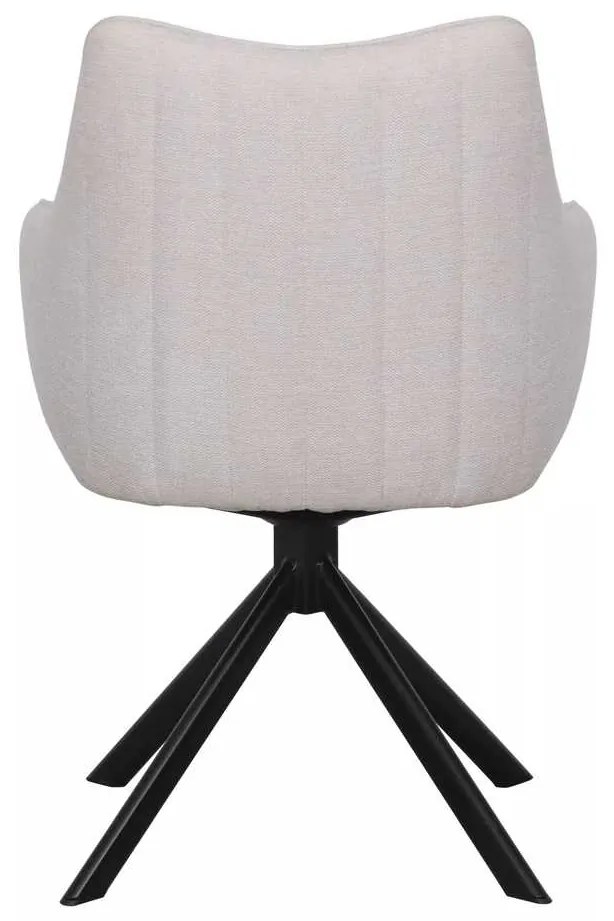 Jedálenská stolička Azalia Velvet, krémová / čierna