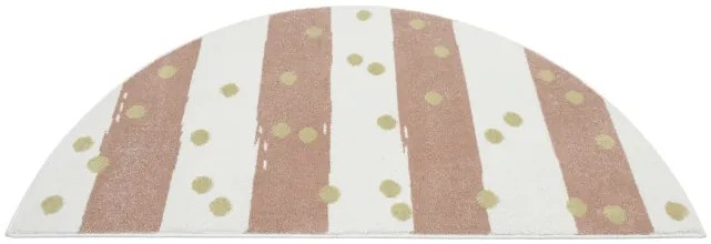 Koberec LIMA M044A krémový / ružový / zlatý polkruh