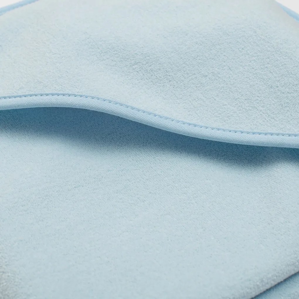 Detská froté osuška s kapuckou New Baby BASIC 80x80 modrá