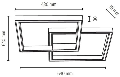 Spot-Light 9145274 - LED stropné svietidlo RAMME LED/48W/230V matný dub