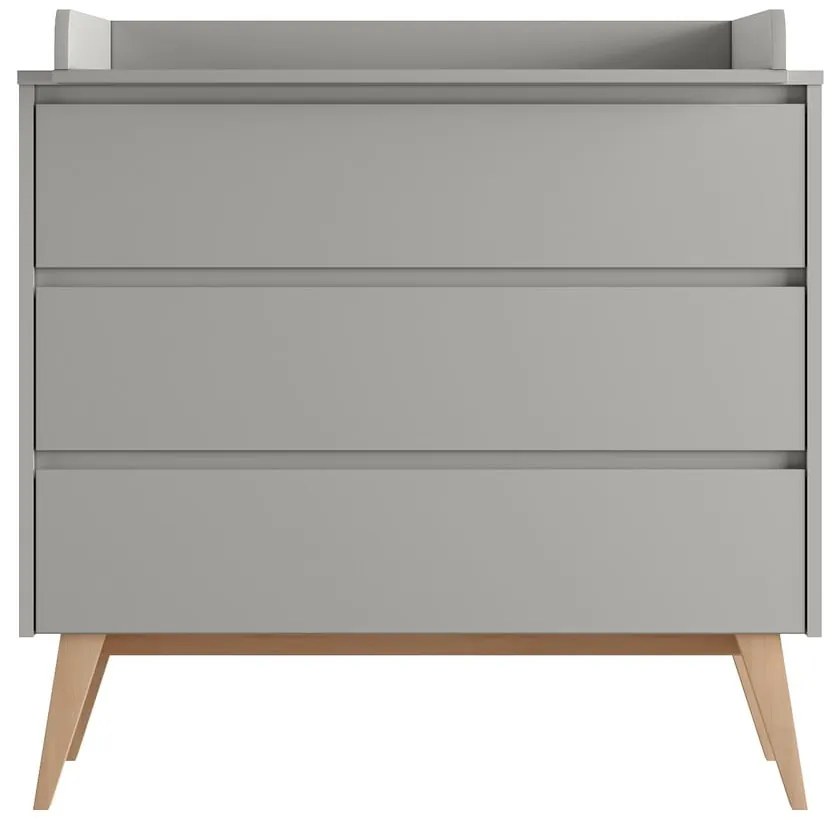 Sivá nízka detská komoda 100x52,5 cm Swing – Pinio